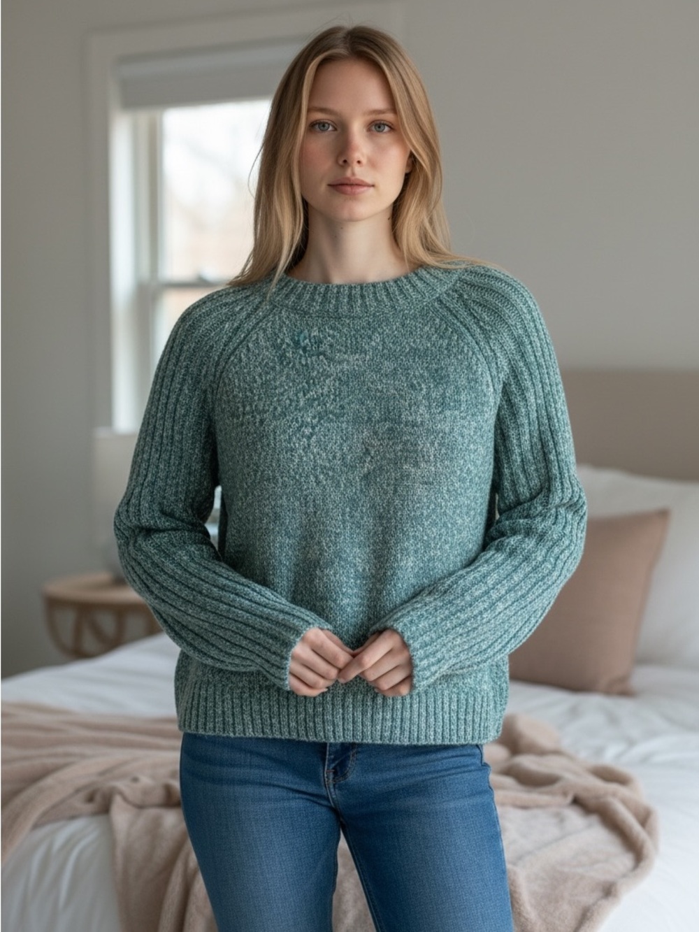 J. Jill mint green knit sweater . XS